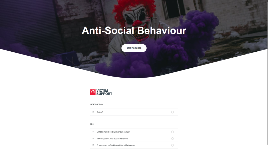 anti social behaviour module