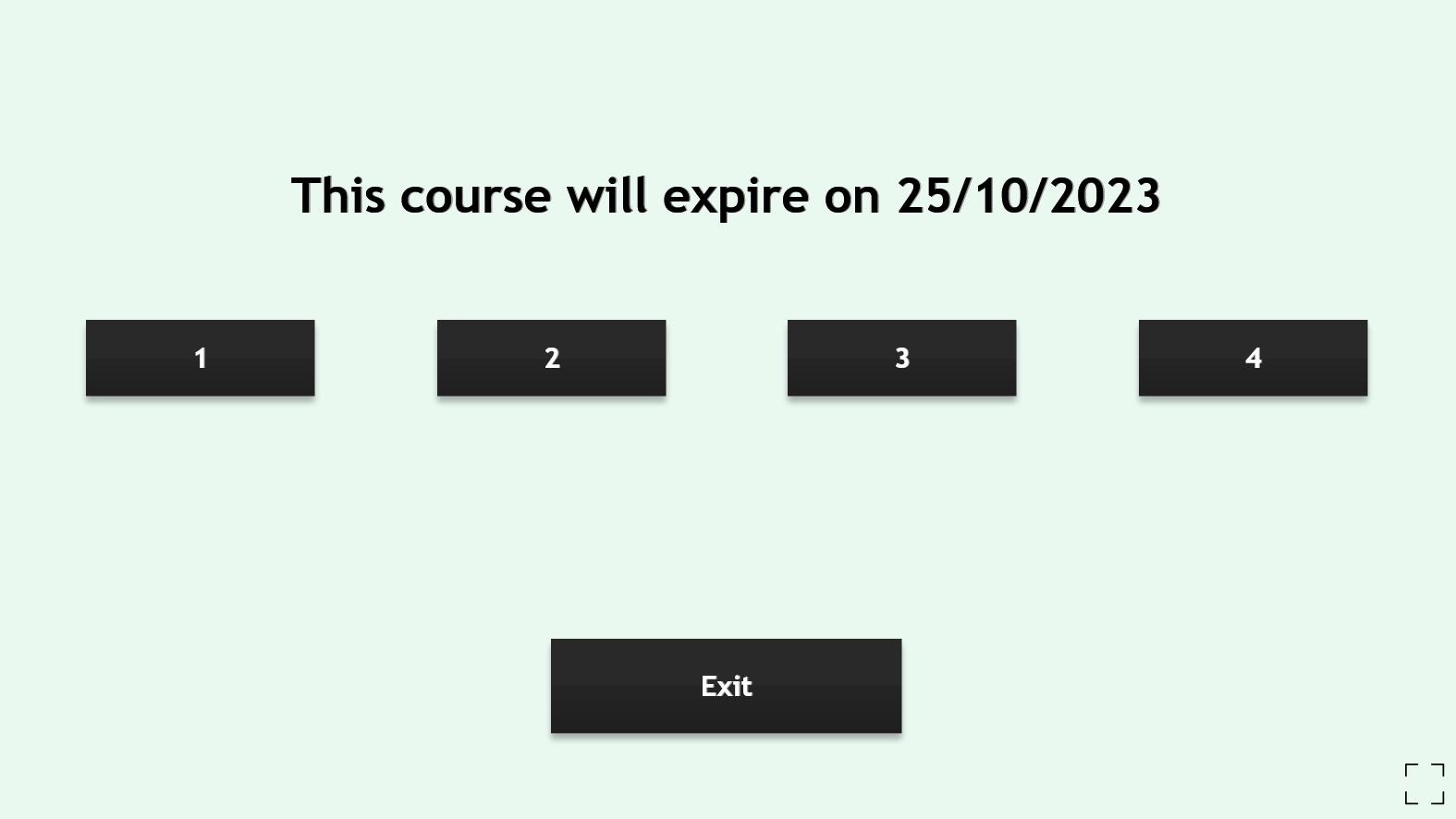 course expired